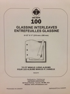 Minkus 3-Ring Glassine Interleaving Pages