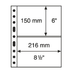 Grande Plastic Pockets, with two horizontal stripes, clear 
