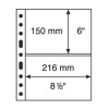 Grande Plastic Pockets, with two horizontal stripes, clear 