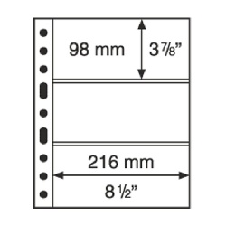 Grande Plastic Pockets, with three horizontal stripes, clear