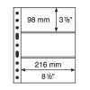 Grande Plastic Pockets, with three horizontal stripes, clear