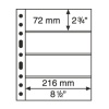 Grande Plastic Pockets, with four horizontal stripes, clear